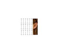 ORAZIO 18Pcs Helix Piercing Jewellery Surgical Steel Tragus Piercing Jewellery Silver Nose Stud Lip Bar Labret Studs Nose Piercing Cartilage Tragus Earring Labret Piercing Jewellery