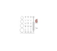 ORAZIO 21PCS 16G Silver Tragus Piercing Jewellery Surgical Steel