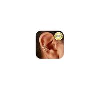 ORAZIO 3pcs Sterling Silver Ear Cuffs for Women - Non-Piercing, Adjustable Dainty Ear Cuff Helix Cartilage Clip On Cuff Earrings Set