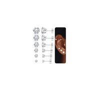 ORAZIO 6 Pairs Flat Back Earrings for Women Hypoallergenic