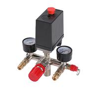 ORAZIO Air Compressor Pressure Control Switch 1/4" with Twin Outlets and Safety Valve Gauges Regulator Pneumatic Tool Accessory SP24111008