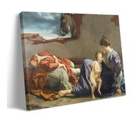 Orázio Gentileschi Paint (Rest On The Flight Into Egypt) Poster Decorative Wall Art Canvas Prints for Bedroom 20x30inch(50x75cm)
