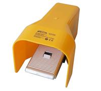 ORAZIO Pneumatic Foot Pedal Valve, 5 Way 2 Position G1/4 Threaded Foot Press Control Air Pad Momentary Pedal Switch with Protection Cover and Lock for Industrial Machine Equiments 214724