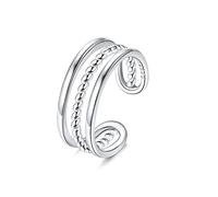 ORAZIO S925 Sterling Silver Toe Rings for Women White Gold Plated Arrow Infinity Vintage Celtic Knot Daisy Flower Stylish Toe Rings Adjustable Toe Band Rings Summer Beach Foot Jewelry Set