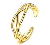 ORAZIO S925 Sterling Silver Toe Rings for Women White Gold Plated Arrow Infinity Vintage Celtic Knot Daisy Flower Stylish Toe Rings Adjustable Toe Band Rings Summer Beach Foot Jewelry Set