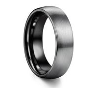 ORAZIO Stainless Steel Wedding Rings for Men Women 6mm 8mm Mens Wedding Band Sliver/Black/Gold Plated Brushed Matte Finish Surface High Polish Edge Mens Rings Engagement Promise Ring Comfort Fit 6-14