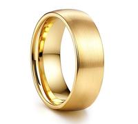 ORAZIO Stainless Steel Wedding Rings for Men Women 6mm 8mm Mens Wedding Band Sliver/Black/Gold Plated Brushed Matte Finish Surface High Polish Edge Mens Rings Engagement Promise Ring Comfort Fit 6-14