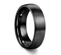 ORAZIO Stainless Steel Wedding Rings for Men Women 6mm 8mm Mens Wedding Band Sliver/Black/Gold Plated Brushed Matte Finish Surface High Polish Edge Mens Rings Engagement Promise Ring Comfort Fit 6-14
