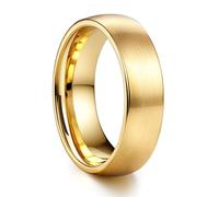ORAZIO Stainless Steel Wedding Rings for Men Women 6mm 8mm Mens Wedding Band Sliver/Black/Gold Plated Brushed Matte Finish Surface High Polish Edge Mens Rings Engagement Promise Ring Comfort Fit 6-14