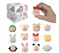 ORB Lil' Bebes Blind Box Baby Collectible Figures 3 Pack - 3 Randomly Assorted Baby Face Figures in Cute Animal Outfits in Every Set - Collectibles for Birthdays, Party Favors, Gifts, Home Decoration