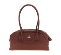 Orb Logo Leather Top Handle Bag - female - Vivienne Westwood - Handbags - Brown - ONE SIZE - Bags ONE SIZE