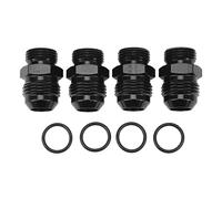 ORB Male Fitting Adapter High Strength Aluminum Alloy 1500PSI O Ring Boss Male Flare Connector for Fuel Pump Oil Cooler 4Pcs (8AN ORB to 10AN)