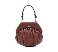 Orb Plaque Leather Tote - female - Vivienne Westwood - Handbags - Brown - ONE SIZE - Bags ONE SIZE