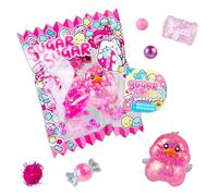 ORB Sugar Swaps Gacha Pouch Squishy Keychain Charm - Pink Gachapon Style Pouch with Sparkly, Squishy Duck and Cat Paw - Squish, Collect, Trade - Fidget Stress Toys for Kids, Backpacks, Keys, Bags