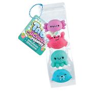ORB Tabalicious Aquatic Teenies TABA Squishy Charm Toy Set - 4 Squishy TABA Aquatic Animal Faces in Resealable Charm Bag - Attach to Backpacks, Keychains, Wristlets, Bags and More for On The Go Play