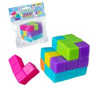 ORB Tabalicious Squish N' Stack Puzzle Cube Squishy Toy - Fun Cute TABA Squishies Puzzle Cube with 7 Pull Apart Shapes - Squishy Stress Ball Toys -