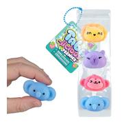 ORB Tabalicious Zoo Teenies TABA Squishy Charm Toy Set - 4 Squishy TABA Zoo Animal Faces in Resealable Charm Bag - Attach to Backpacks, Keychains, Wristlets, Bags and More for On The Go Play