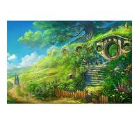 ORBANA DIY Diamond Painting Kits for Adults Kids Hobbit Village 30x45cm Full Drill Diamond Art Kits Crystal Rhinestone Embroidery Cross Stitch Pictures Canvas Arts Craft for Home Wall Decor 12x18in