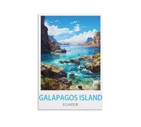 ORBANA Galapagos Island Ecuador Vintage Travel Posters 08x12inch(20x30cm) Canvas Print for Living Room, Bedroom, Dorm, Home, Office Wall Decoration