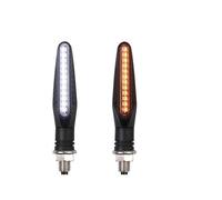 ORBANA Turn Signal Indicator Motorcycle Turn Signal Indicator Light Front Rear White Day Running Light Flowing Red Brake Lamps
