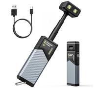 Orbecco Telescopic Inspection Lamp, Rechargeable LED Work Light with 4 Modes & Red Warning, Magnetic Under Bonnet Light for Car Repair Garage, IP44 Waterproof Portable Engine Bay Light - USB-C