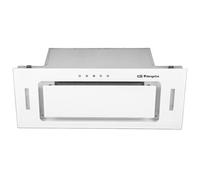 Orbegozo CA 09190 BL - Cassette Extractor Hood 90 cm, Class A, Front Tempered Glass White, Extraction 637.1 m3/h, 3 Power Levels, LED Lighting