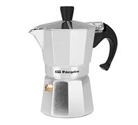 Orbegozo KF 200 Italian Coffee Maker, Made of Aluminium, 2-Cup Capacity, Ergonomic Handle, Safety Valve, Removable Filter