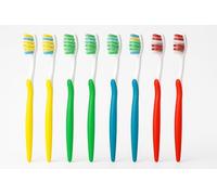 Orbis FM® 8X Manual Toothbrush Set - Soft Bristle Brushes for Adults & Smokers, Assorted Colours - Firm Nylon for Deep Cleaning, Disposable Family Multipack for Daily Oral Care