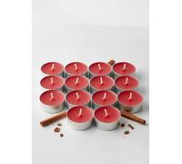 Orbis FM® Cinnamon Scented Tealight Candles - 20 Pack | 6 Hour Burn | Red Nightlights for Home, Spa & Relaxation