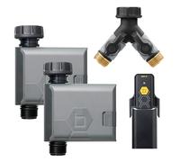 Orbit 21206 B-hyve Smart Hose Watering Timer (Gen 2) 2-Pack with Wi-Fi Hub and Hose Y Splitter, Gray
