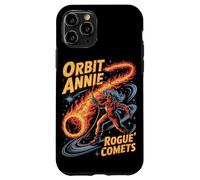 Orbit Annie wrangling comet fire rope in starry galaxy Case for iPhone 11 Pro