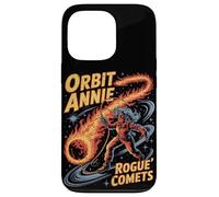 Orbit Annie wrangling comet fire rope in starry galaxy Case for iPhone 13 Pro