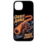 Orbit Annie wrangling comet fire rope in starry galaxy Case for iPhone 14 Plus
