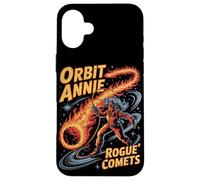 Orbit Annie wrangling comet fire rope in starry galaxy Case for iPhone 16 Plus