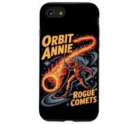 Orbit Annie wrangling comet fire rope in starry galaxy Case for iPhone SE (2020) / 7 / 8