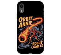 Orbit Annie wrangling comet fire rope in starry galaxy Case for iPhone XR