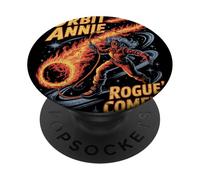 Orbit Annie wrangling comet fire rope in starry galaxy PopSockets Adhesive PopGrip