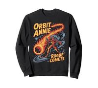 Orbit Annie wrangling comet fire rope in starry galaxy Sweatshirt