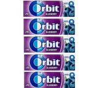 Orbit Blueberry Flavored Sugar-Free Chewing Gum, 14g (5 Packs) - Long-Lasting Freshness, No Sugar, Perfect for Fresh Breath, Convenient, Ideal for Travel & On-the-Go