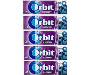 Orbit Blueberry Flavored Sugar-Free Chewing Gum, 14g (5 Packs) - Long-Lasting Freshness, No Sugar, Perfect for Fresh Breath, Convenient, Ideal for Travel & On-the-Go