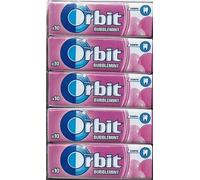 Orbit Bubblemint Sugar-Free Chewing Gum, 14g (5 Packs) - Refreshing Mint & Bubble Flavor, Long-Lasting Freshness, No Sugar, Perfect for Fresh Breath, Convenient for Travel & On-the-Go