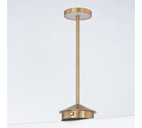 Orbit LED Cordless USB-C Re-Chargeable Desk Lamp, 5200mAh Battery Operated with 3 Color Temperature 2700K-3000K-3500K and Fingertip Touch On/Off Plus Dimming in Satin Brass