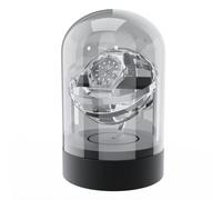 Orbit Watch Winder - Single Watch Winders for Automatic Watches and Mechanical Watch Winder for Rolex Watch Winder Box Gyro Gyroscope Clear Transparent, Silver, Contemporary