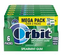 ORBIT Spearmint Sugar Free Chewing Gum, 30-Piece Pack of 6