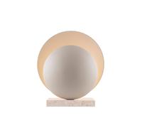 Orbit Table Lamp Beige/ Beige Travertine