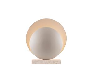 Orbit Table Lamp Beige/ Beige Travertine