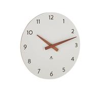 Orbit wall clock 300mm - Walnut & White