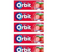 Orbit Wild Strawberry Sugar-Free Chewing Gum, 14g (5 Packs) - Long-Lasting Freshness, No Sugar, Perfect for Fresh Breath, Convenient and Portable, Great for Travel, Office, and On-the-Go!