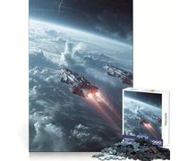 Orbital Fleet Maneuvers Jigsaw Puzzle for Teenagers 1000 Pieces Strong Logic Toy Quiet Calm Clear Edge Elegant Gift (38x52cm)