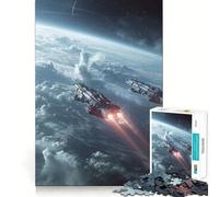 Orbital Fleet Maneuvers Jigsaw Puzzles 1000 Pieces for Teenagers Recall Boost Serene Time Smooth Cut Elegant Gift (50x75cm)